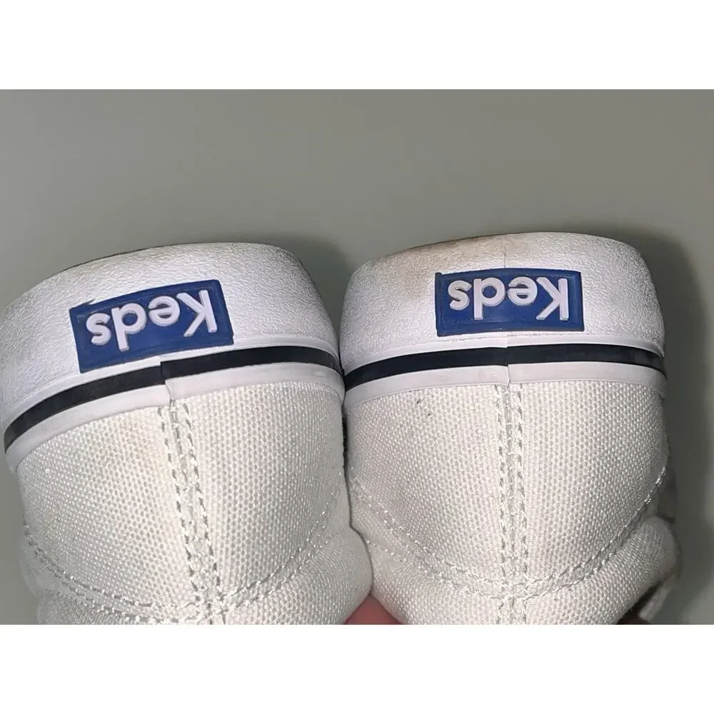 Keds Women's Jump Kick Canvas sneaker 8.5 White Logo Preppy Y2K